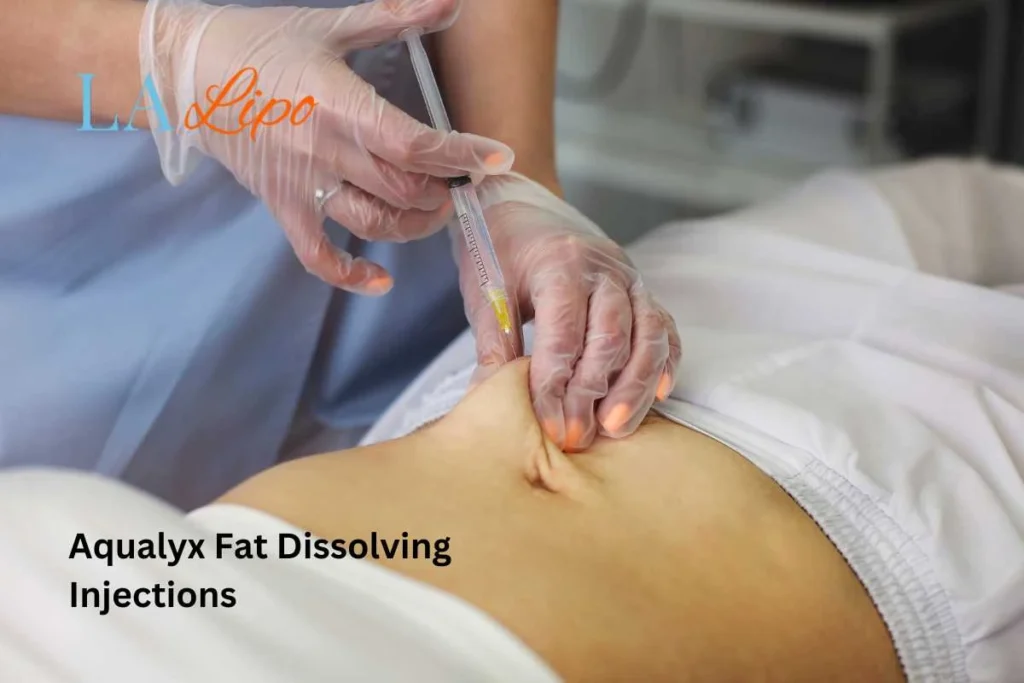 woman having fat dissolving injections Richmond in the stomach