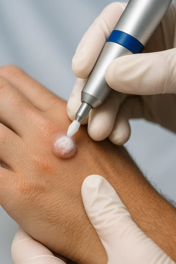 example of wart removal Richmond using cryopen