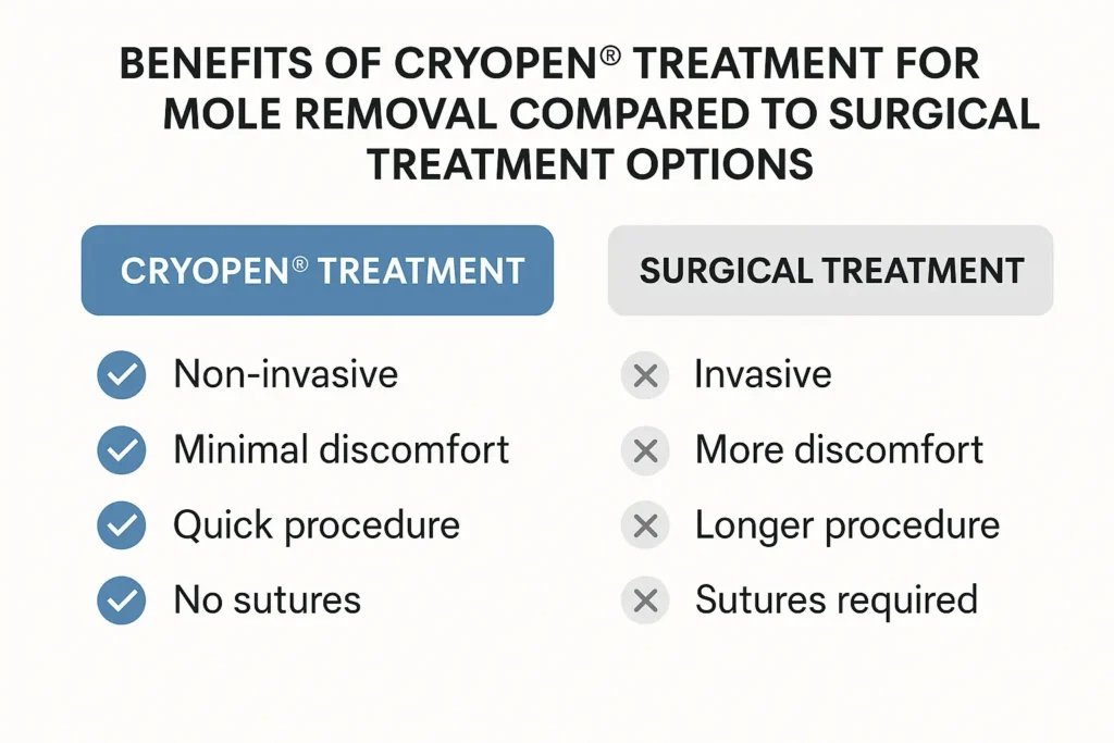 Benefits of facial mole removal Richmond - call our team today to book a consultation