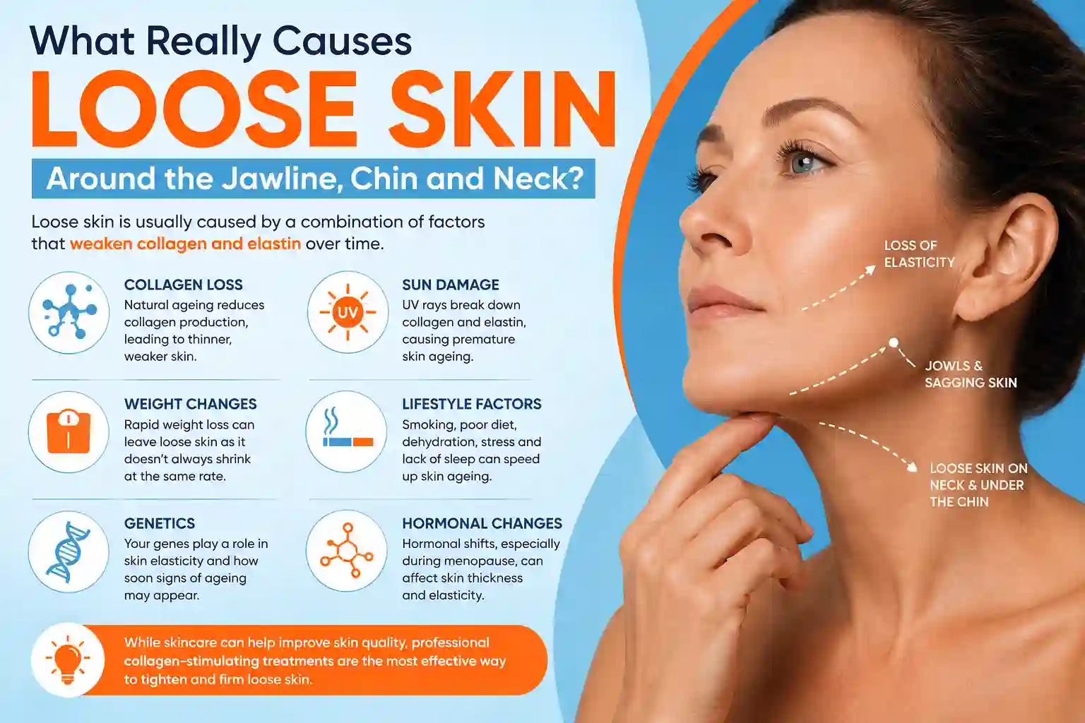 What Really Causes Loose Skin Around the Jawline, Chin and Neck Richmond?